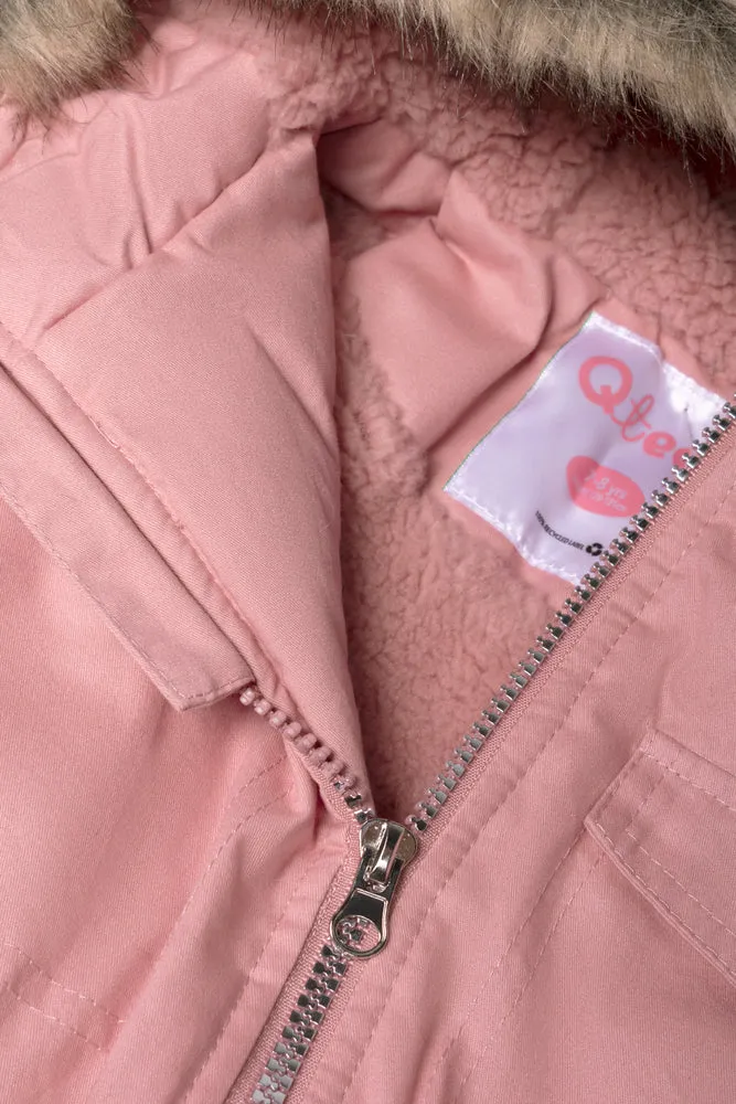 Hooded Parka Coat Pink sold by Ackermas product image thumbnail 2