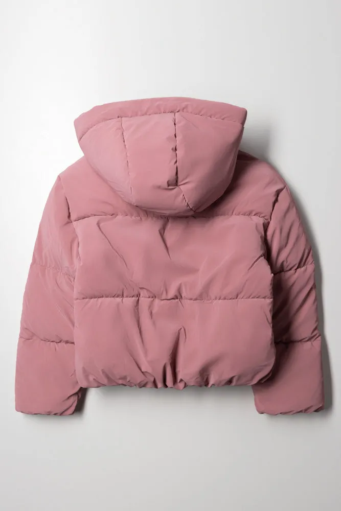 Hooded Puffer Jacket Pink sold by Ackermas product image thumbnail 3