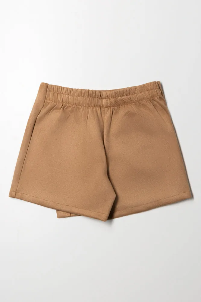 Mock Sued Skort Brown sold by Ackermas product image thumbnail 5
