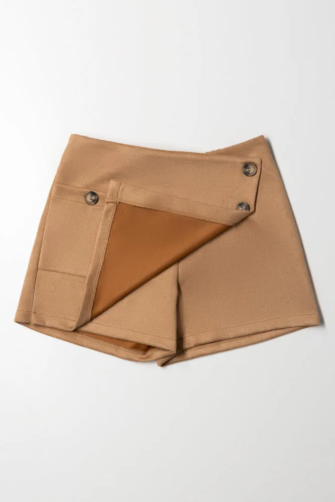 Mock Sued Skort Brown sold by Ackermas product image thumbnail 2