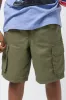 Woven Styled Cargo Shorts Khaki sold by Ackermas
