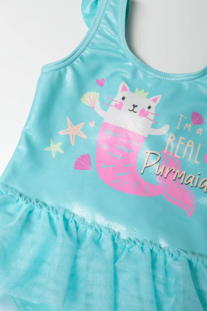 Swimsuit With Hat Teal sold by Ackermas product image thumbnail 2