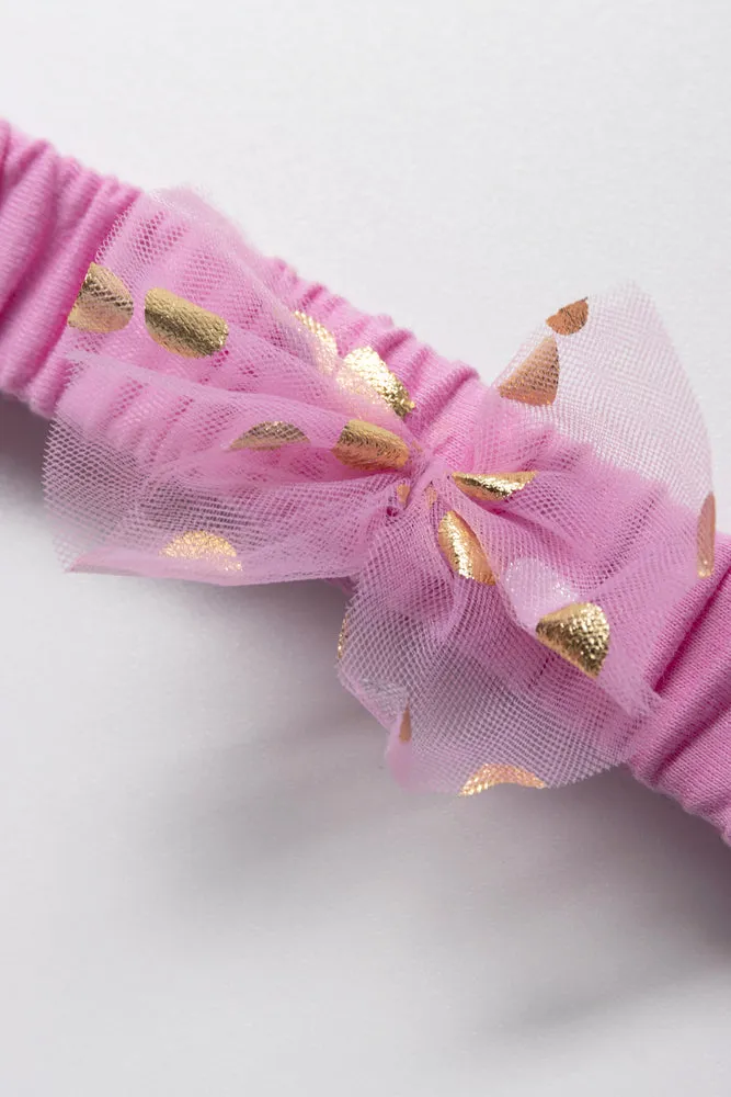 Tg Tulle Dress With Headband Mid Pink sold by Ackermas product image thumbnail 4