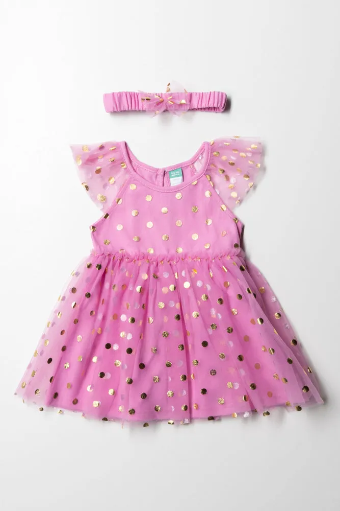 Tg Tulle Dress With Headband Mid Pink sold by Ackermas