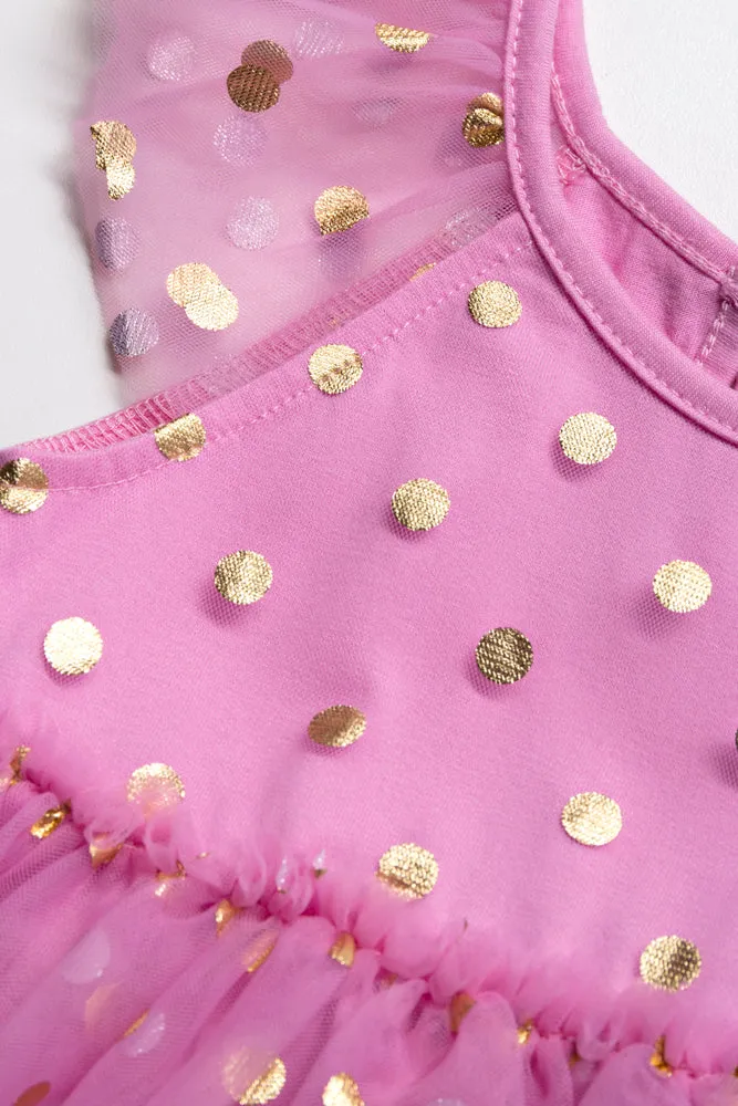 Tg Tulle Dress With Headband Mid Pink sold by Ackermas product image thumbnail 2