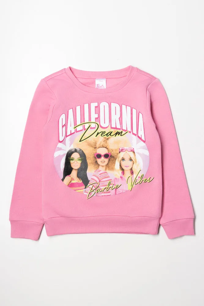 Barbie Crew Neck Track Top Pink sold by Ackermas