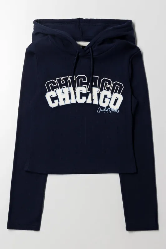 Chicago Hooded Top Navy sold by Ackermas