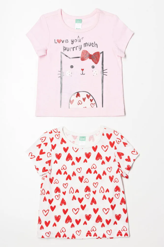 2 Pack T-Shirt Pink sold by Ackermas