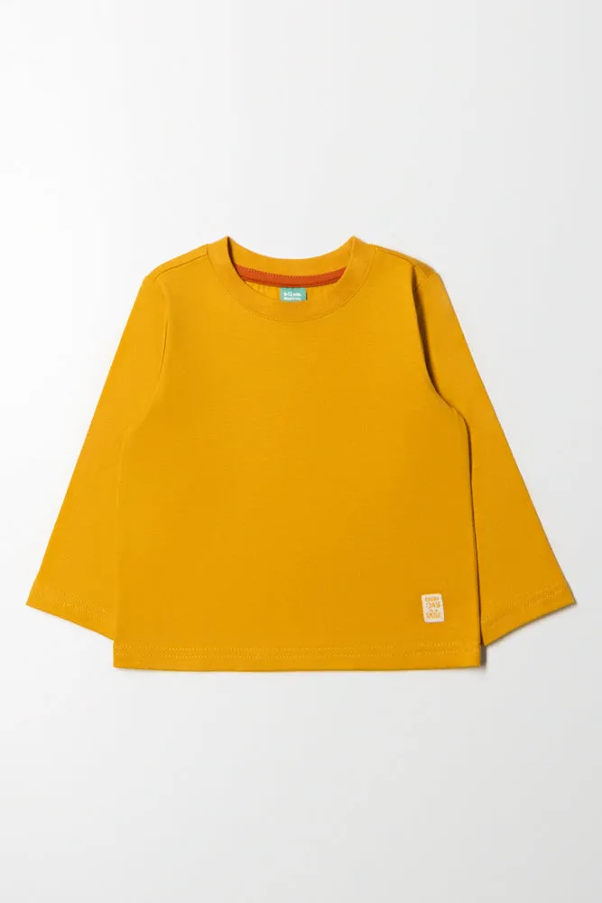 Long Sleeve T-Shirt Yellow sold by Ackermas