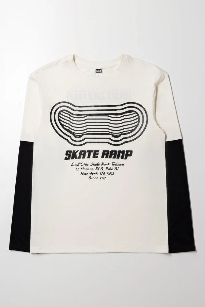 Long Sleeve T-Shirt Cream sold by Ackermas