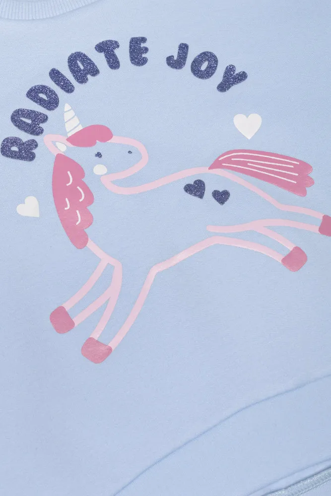 Unicorn Crew Neck Tracktop Blue sold by Ackermas product image thumbnail 2