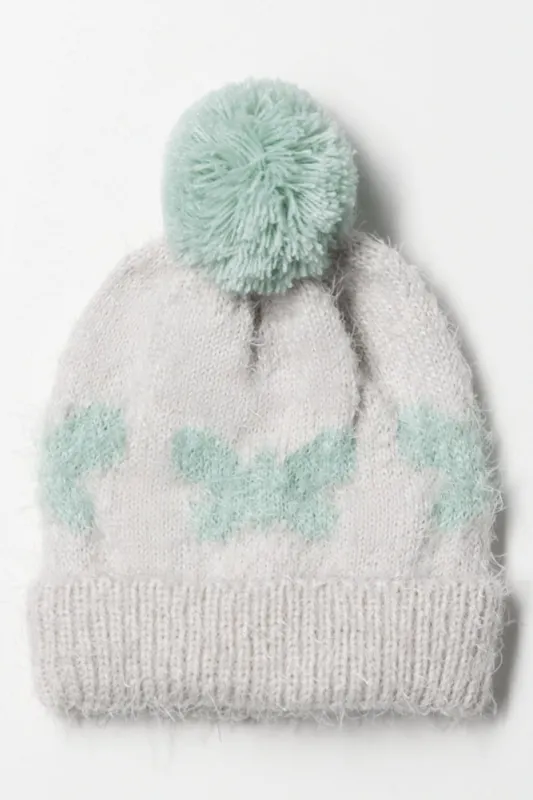 Butterfly Beanie Grey sold by Ackermas