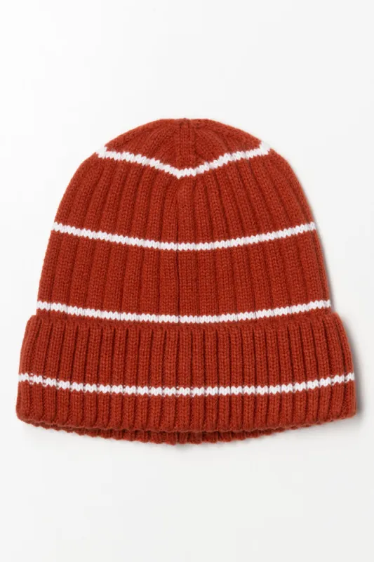 Stripe Beanie Rust sold by Ackermas
