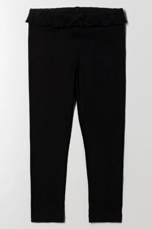 Rib  Leggings Black sold by Ackermas