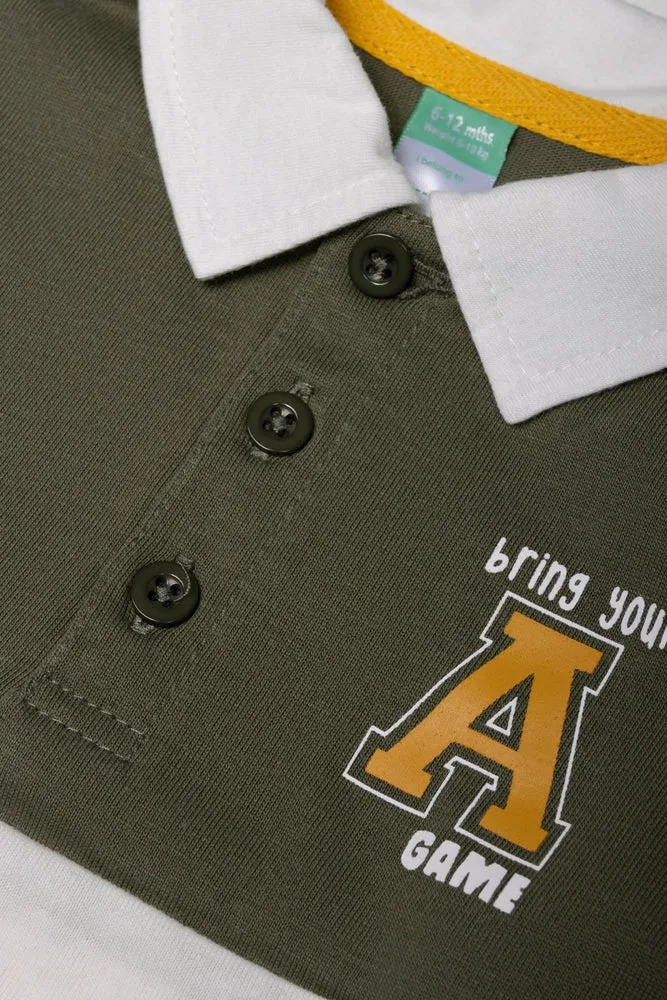 Long Sleeve Golfer Green And White sold by Ackermas product image thumbnail 2