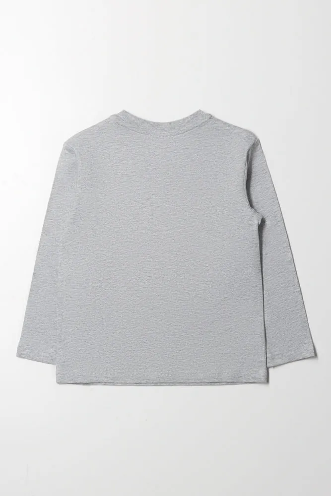 Marvel Sequin Long Sleeve T-Shirt Grey sold by Ackermas product image thumbnail 3
