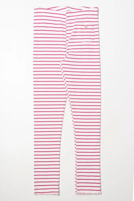 Rib Stripe Legging Pink sold by Ackermas