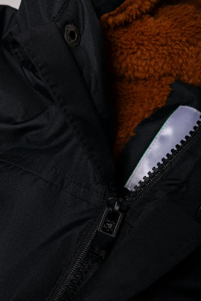 Hooded Parka Jacket Black sold by Ackermas product image thumbnail 2