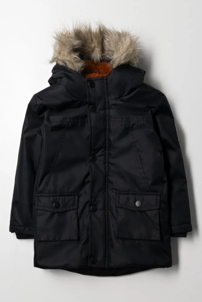 Hooded Parka Jacket Black sold by Ackermas