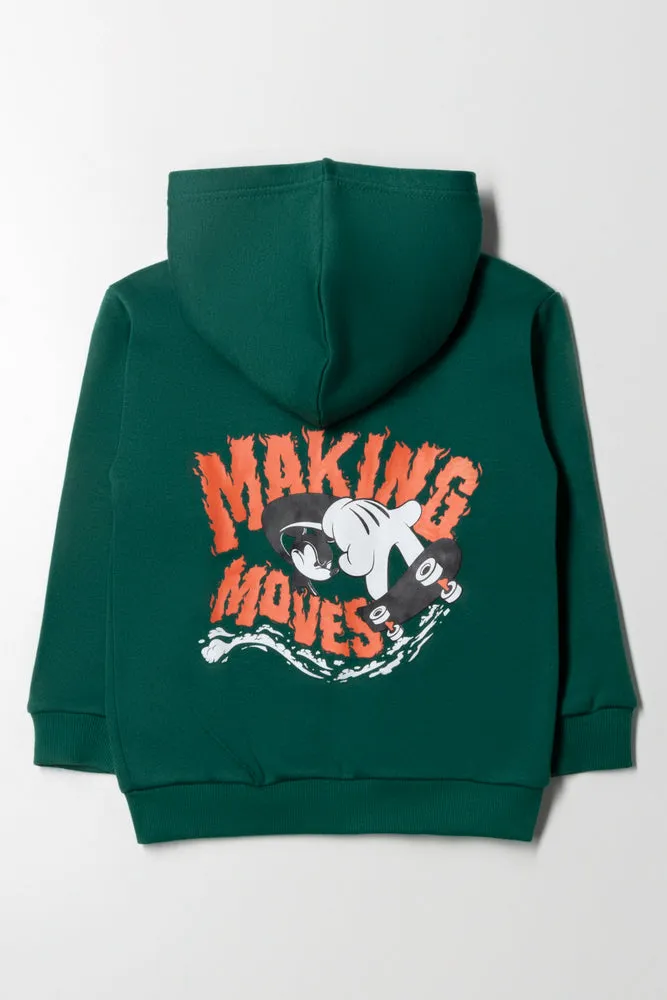 Mickey Mouse Zip Through Tracktop Green sold by Ackermas product image thumbnail 3