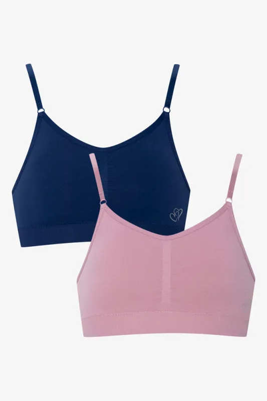 2 Pack Padded Bras Navy And Pink sold by Ackermas