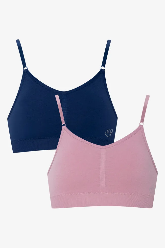 2 Pack Padded Bras Navy And Pink sold by Ackermas