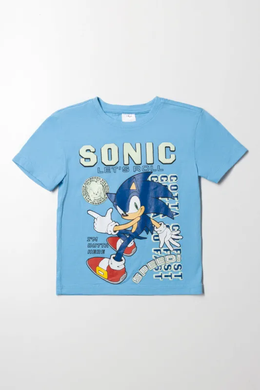 Sonic T-shirt Blue sold by Ackermas