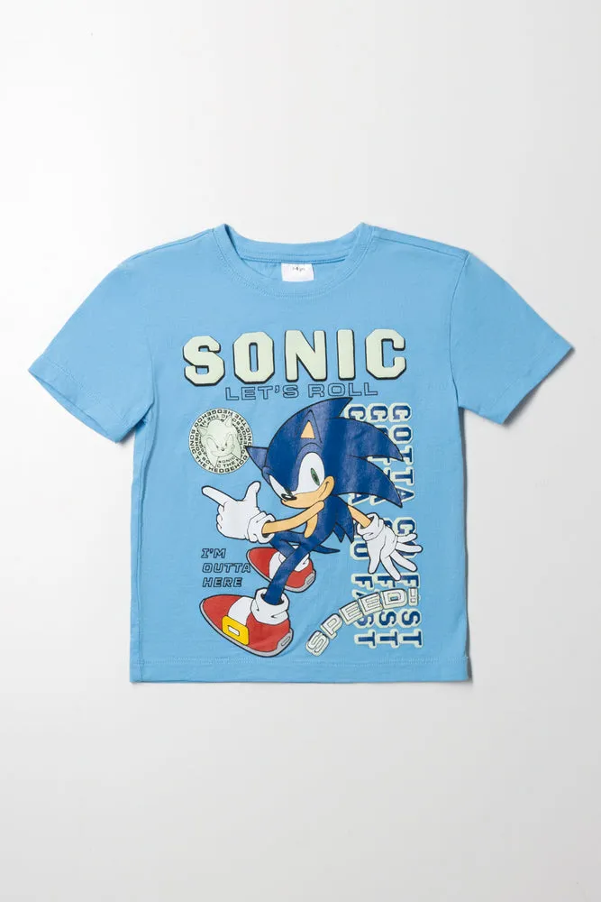Sonic T-shirt Blue sold by Ackermas