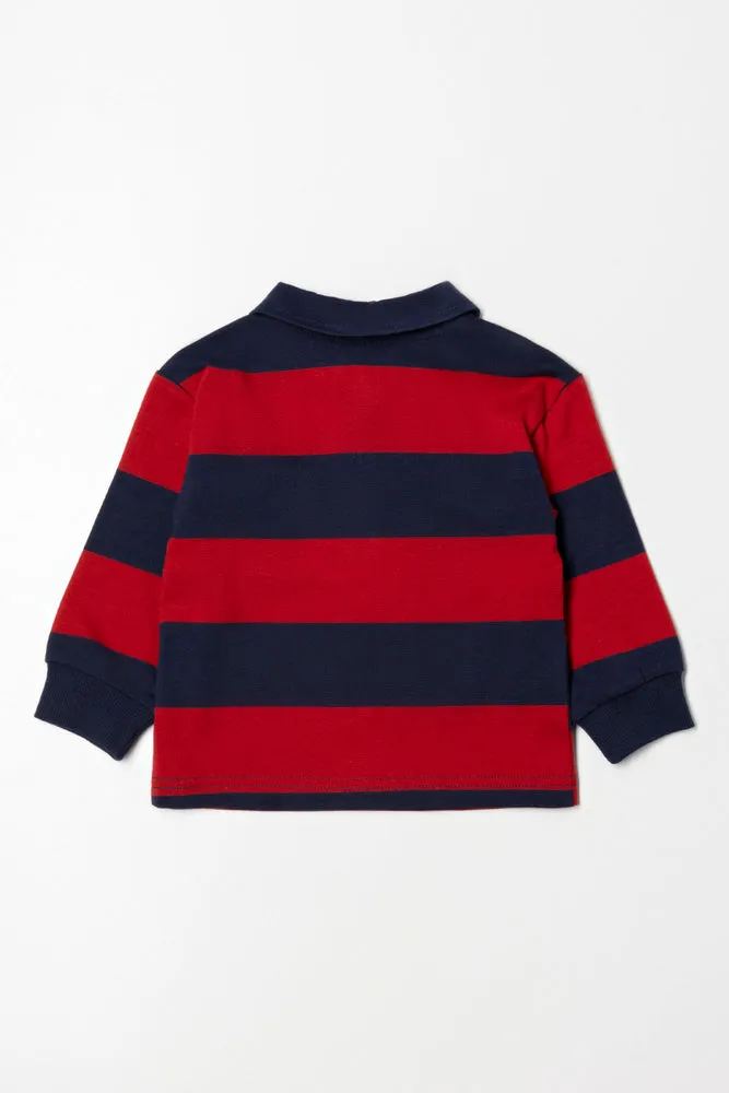 Long Sleeve Golfer Red And Navy sold by Ackermas product image thumbnail 3