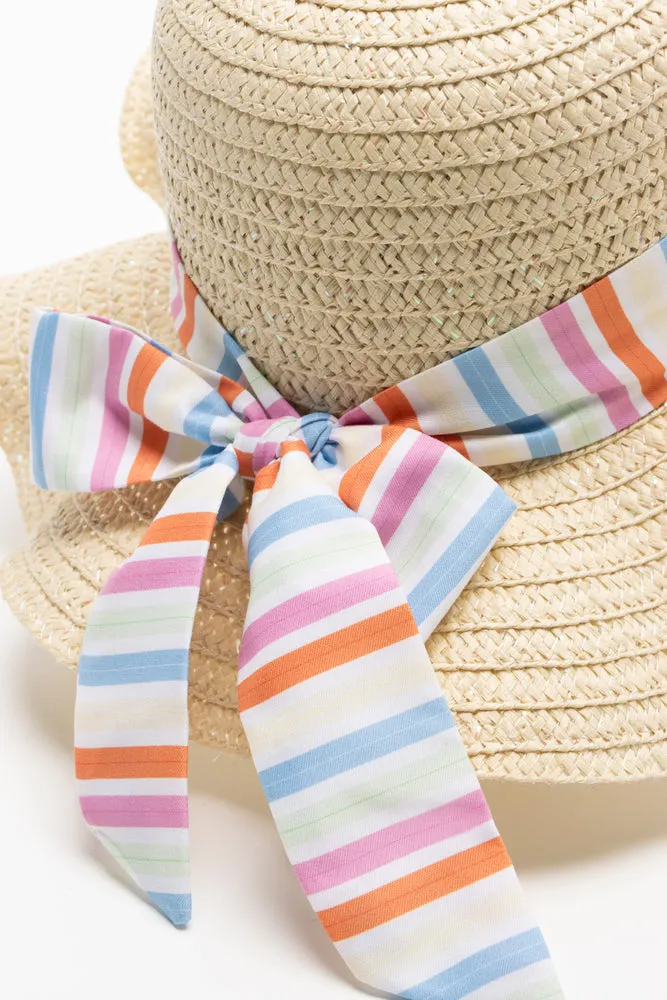 Stripe Ribbon Sunhat Natural sold by Ackermas product image thumbnail 3