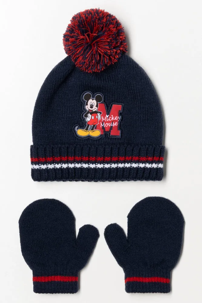 2 Pack Mickey Mouse Hat Set Navy sold by Ackermas