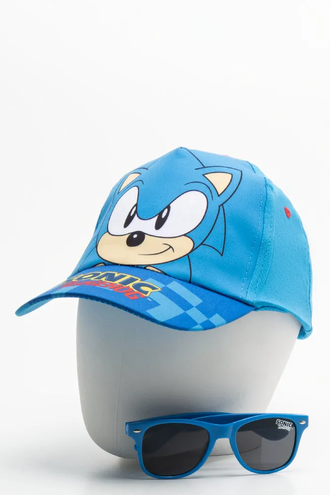 Sonic Cap And Sunglasses Set Blue sold by Ackermas