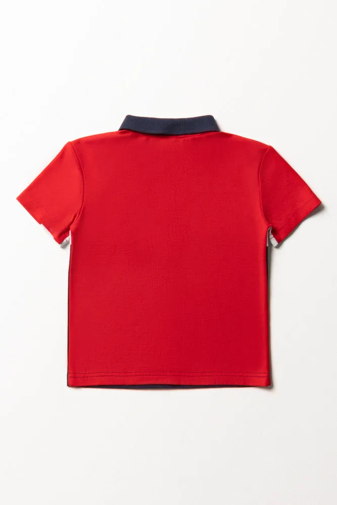 Colourblock Golfer Red sold by Ackermas product image thumbnail 3