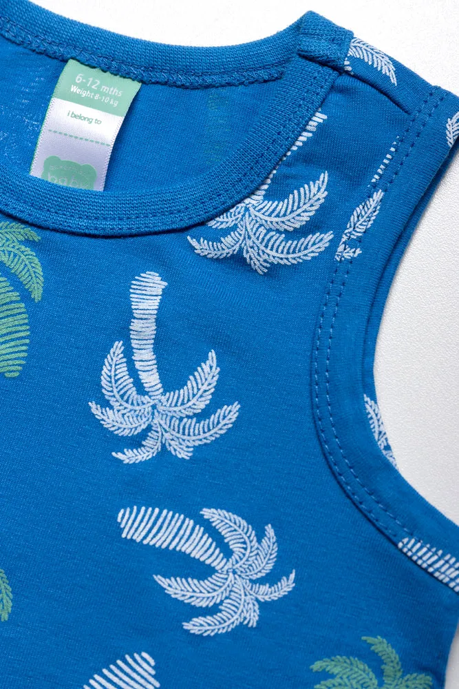 2 Pack Sleeveless T-Shirts Blue And White sold by Ackermas product image thumbnail 2