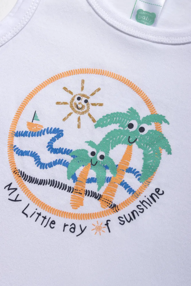 2 Pack Sleeveless T-Shirts Blue And White sold by Ackermas product image thumbnail 3