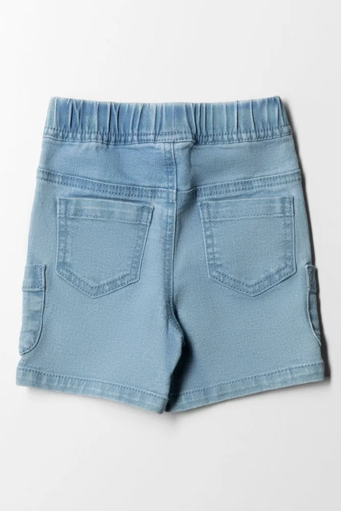 Denim Short With Pockets Blue sold by Ackermas product image thumbnail 3