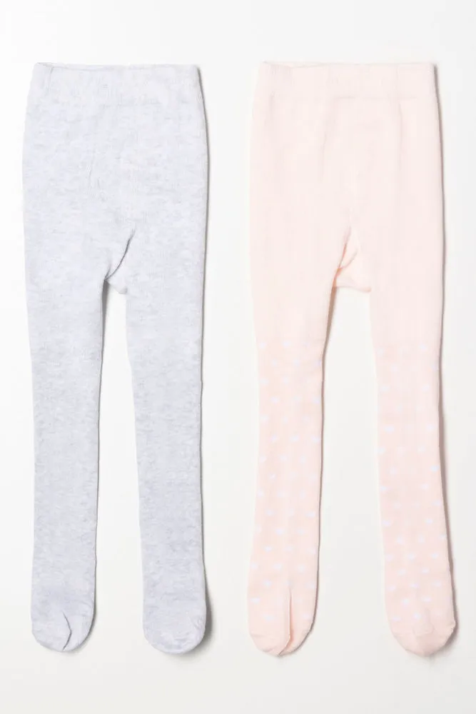 2 Pack Tights Pink and Grey sold by Ackermas