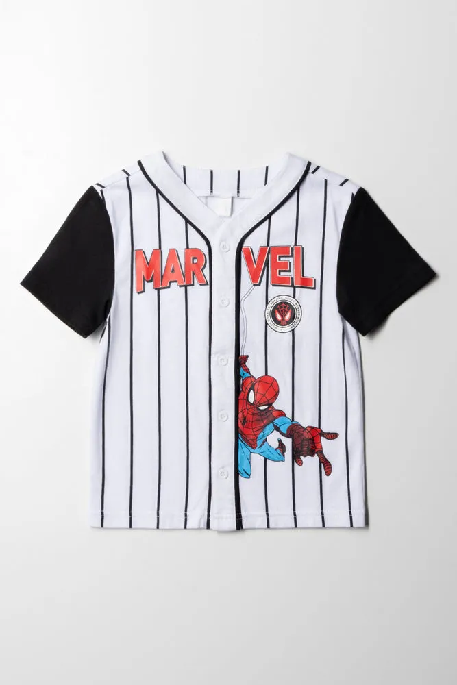 Spider-Man Baseball T-Shirt White sold by Ackermas