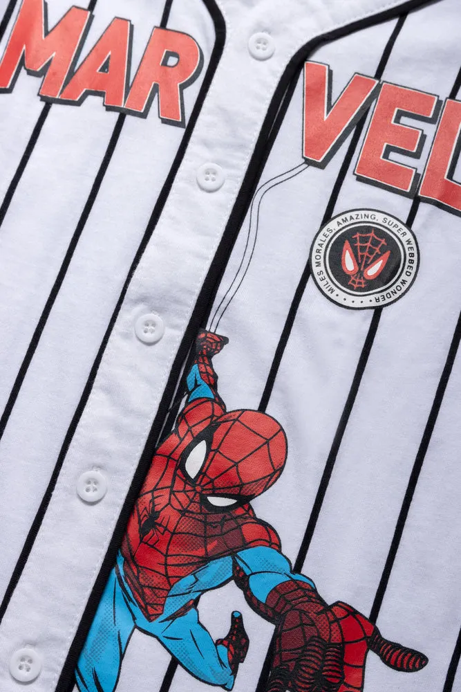 Spider-Man Baseball T-Shirt White sold by Ackermas product image thumbnail 2