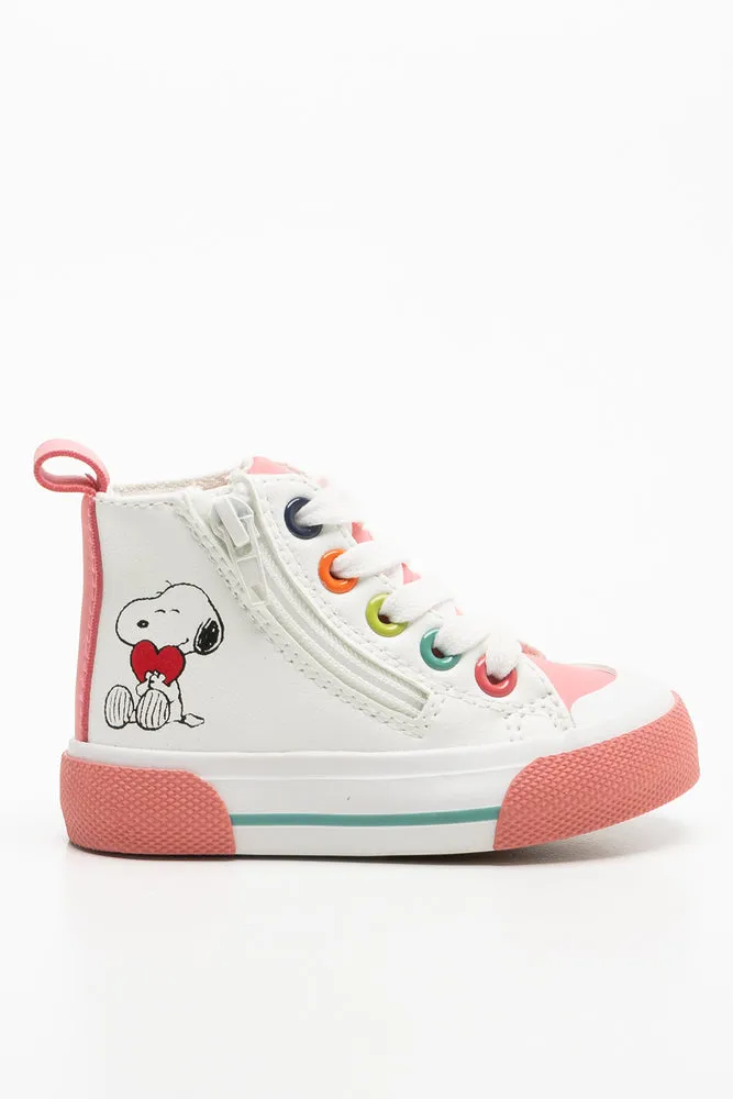 Snoopy High Top Sneaker White sold by Ackermas