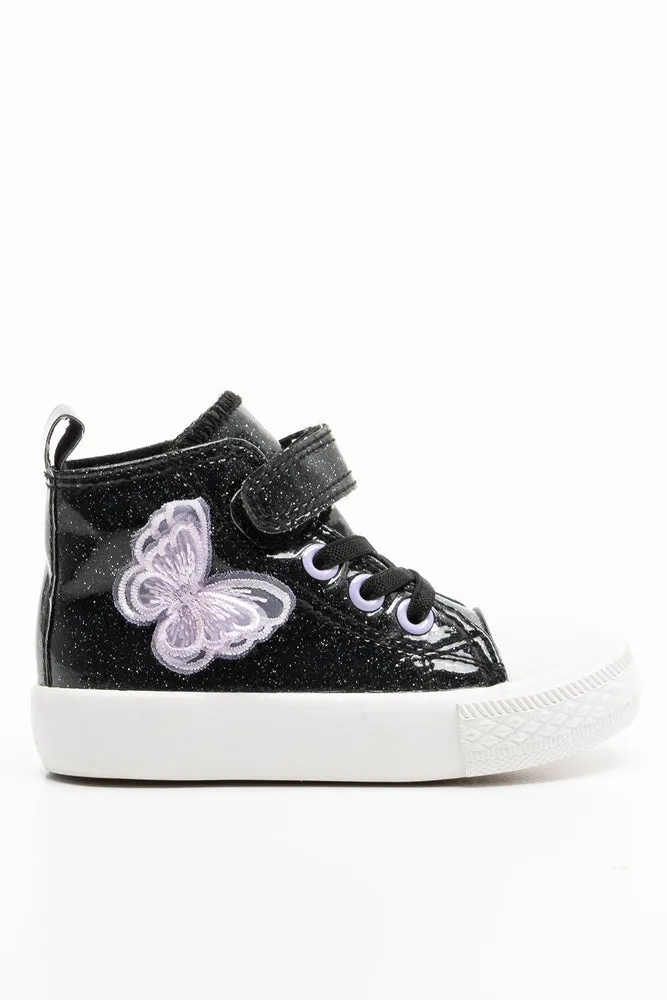 Glitter Hightop Sneaker Black sold by Ackermas