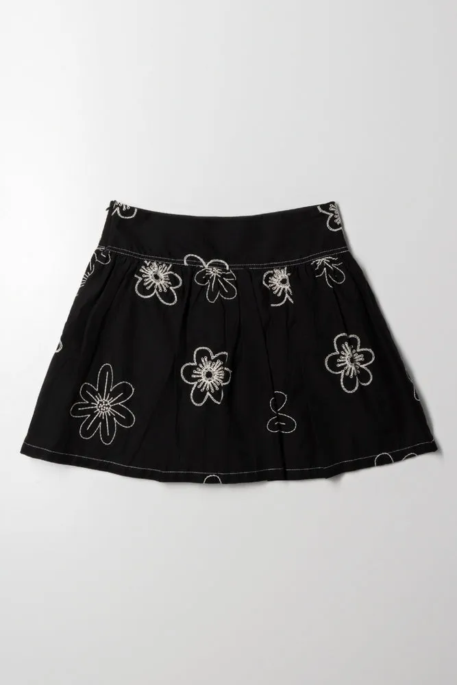 Embroidered Skort Black sold by Ackermas product image thumbnail 4