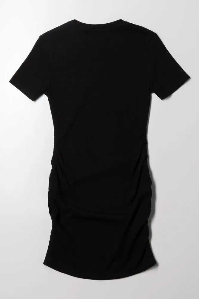 Ruched Bodycon Dress Black sold by Ackermas product image thumbnail 3