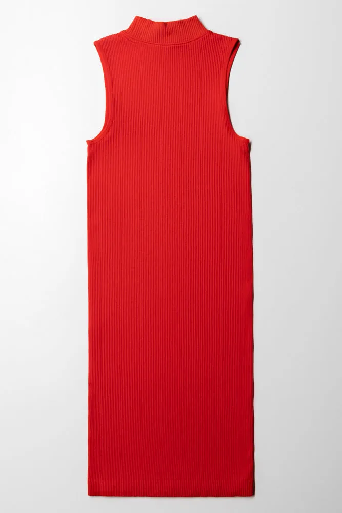 Seamless Turtle Neck Sleeveless Dress Red sold by Ackermas product image thumbnail 3