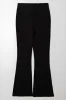 Rib Waist Flare Legging Black sold by Ackermas
