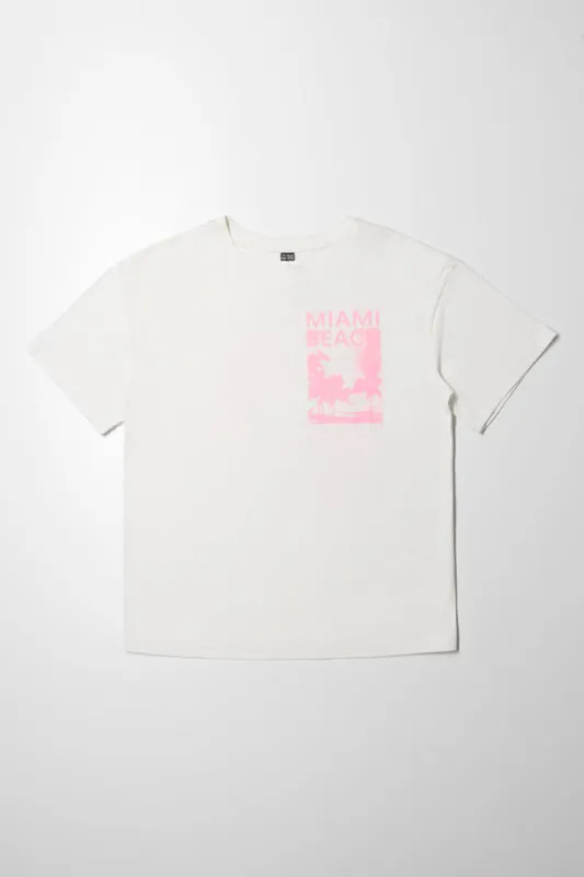 Oversized Short Sleeve T-Shirt White sold by Ackermas