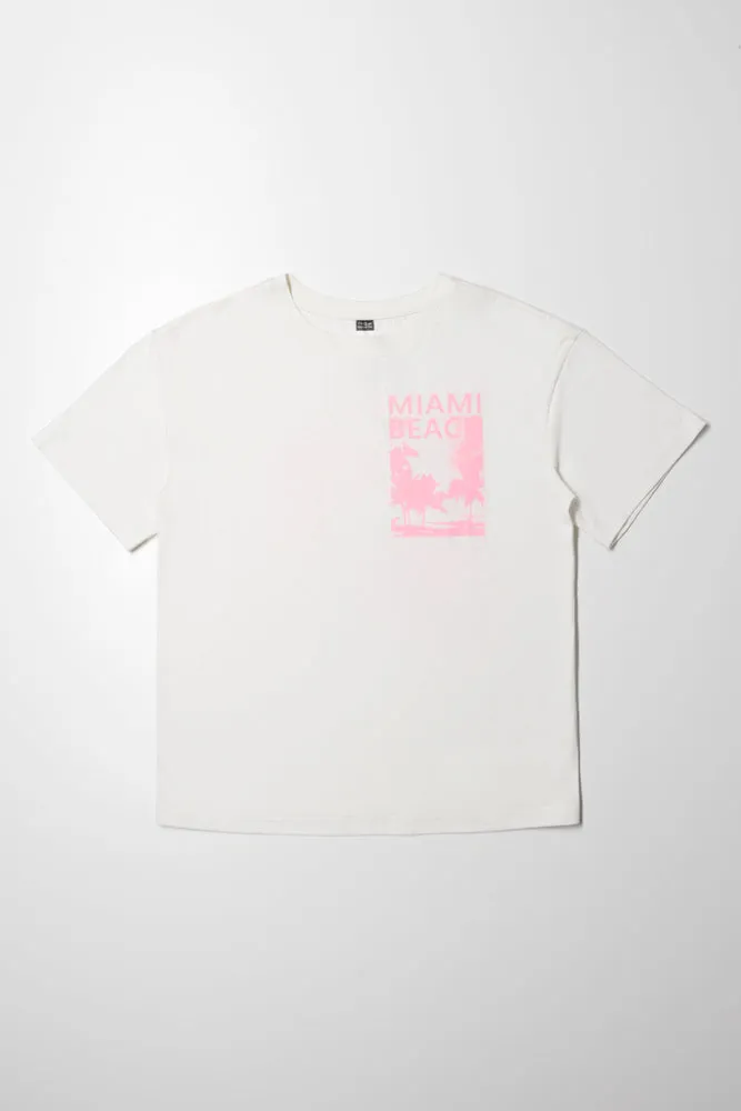 Oversized Short Sleeve T-Shirt White sold by Ackermas