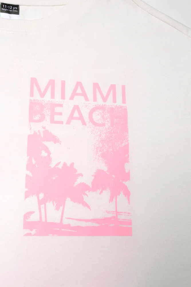 Oversized Short Sleeve T-Shirt White sold by Ackermas product image thumbnail 2