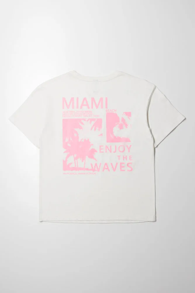 Oversized Short Sleeve T-Shirt White sold by Ackermas product image thumbnail 3