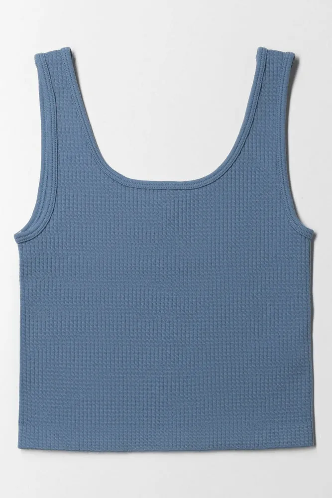 Seamless Textured Knotch Vest Blue sold by Ackermas product image thumbnail 4